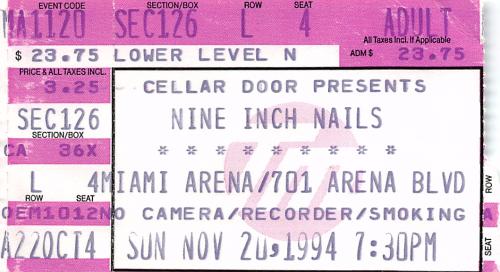 1994.11.20 Nine Inch Nails and Marilyn Manson