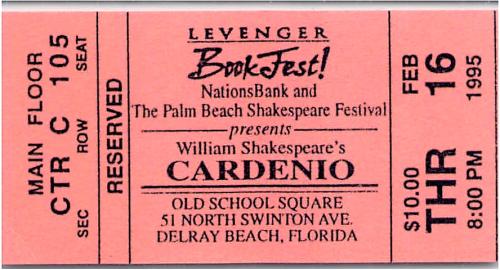 1995.02.16 William Shakespeare's Cardenio