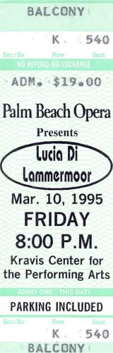 1995.03.10 Palm Beach Opera: Lucia di Lammermoor