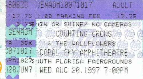1997.08.20 Counting Crows and The Wallflowers
