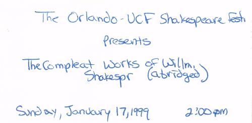1999.01.17 The Compleat Works of Willm Shakespr (Abridged.)