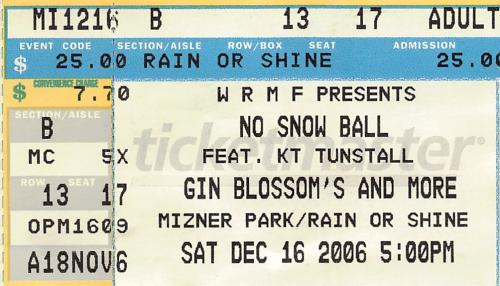 2006.12.16 No Snow Ball: Gin Blossoms, Augustana, KT Tunstall