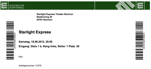 2012.08.18 Starlight Express in Bochum