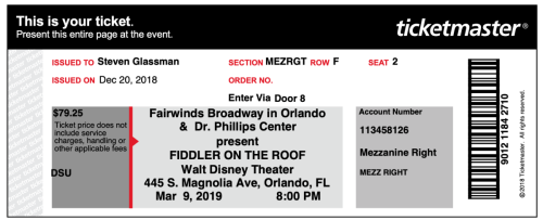 2019.03.09 Fiddler On The Roof