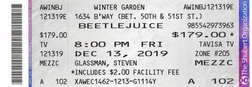 2019.12.13 Beetlejuice: The Musical in NYC