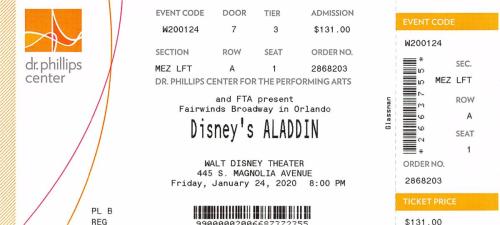 2020.01.24 Disney's Aladdin
