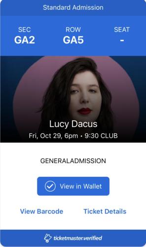 2021.10.29 Lucy Dacus and Tomberlin