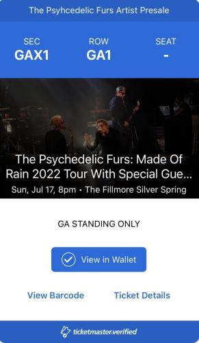 2022.07.17 The Psychedelic Furs