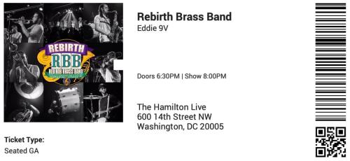 2022.12.30 The Rebirth Brass Band and Eddie Nine Volt