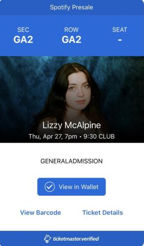 2023.04.27 Lizzy McAlpine