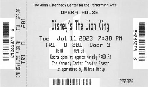 2023.07.11 Disney's The Lion King