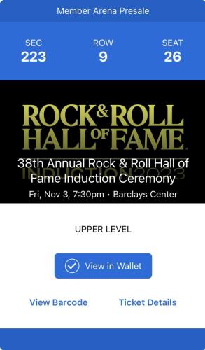 2023.11.03 Rock and Roll Hall of Fame Induction Ceremony 2023