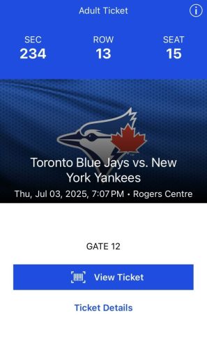 2025.07.03 Toronto Blue Jays vs the New York Yankees