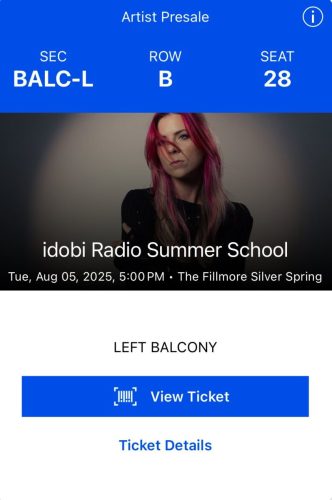 2025.08.05 Idobi Radio Summer School featuring Taylor Acorn and Charlotte Sands