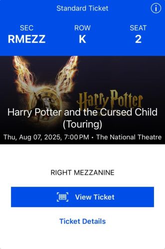 2025.08.07 Harry Potter and the Cursed Child