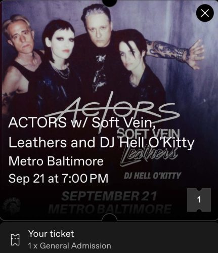 2025.09.21 Actors, Soft Vein, and Leathers