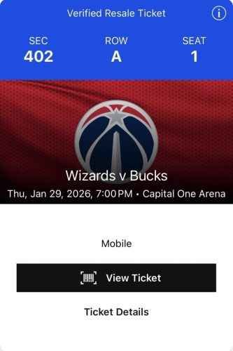 2026.01.29 Wizards V Bucks