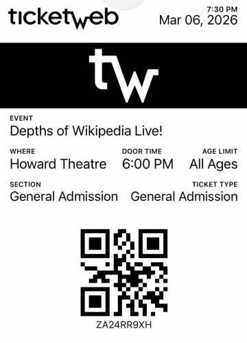 2026.03.06 Depths of Wikipedia Live