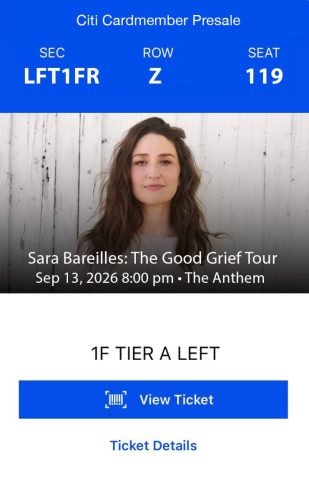 2026.09.13 Sara Bareilles