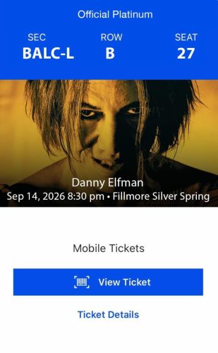 2026.09.14 Danny Elfman